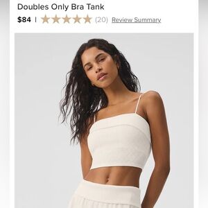 ALO Yoga Cream Textured Cropped Top